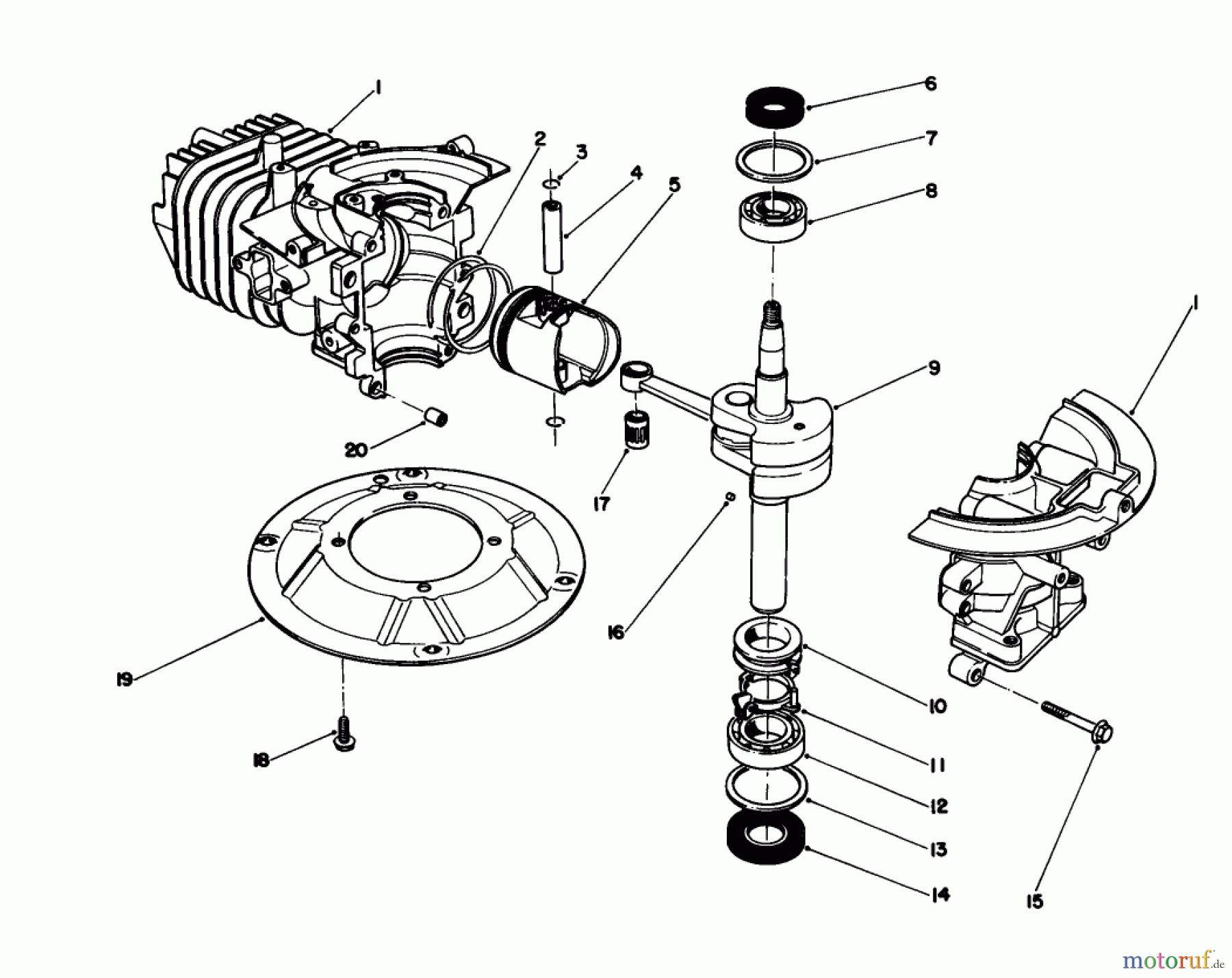  Toro Neu Mowers, Walk-Behind Seite 1 16785 - Toro Lawnmower, 1987 (7000001-7999999) CRANKSHAFT ASSEMBLY (ENGINE NO. 47PF5) (ENGINE NO. 47PG6)