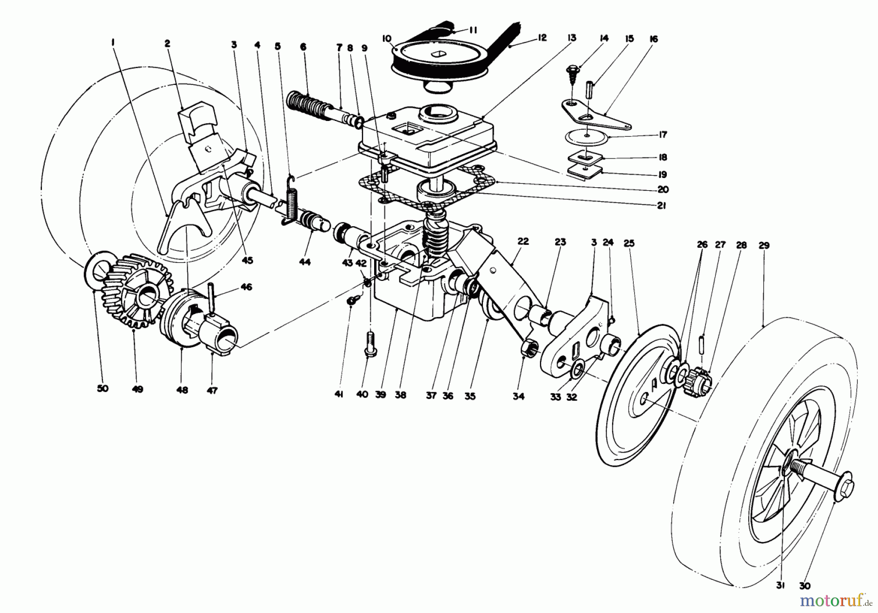  Toro Neu Mowers, Walk-Behind Seite 1 16785 - Toro Lawnmower, 1987 (7000001-7999999) GEAR CASE ASSEMBLY