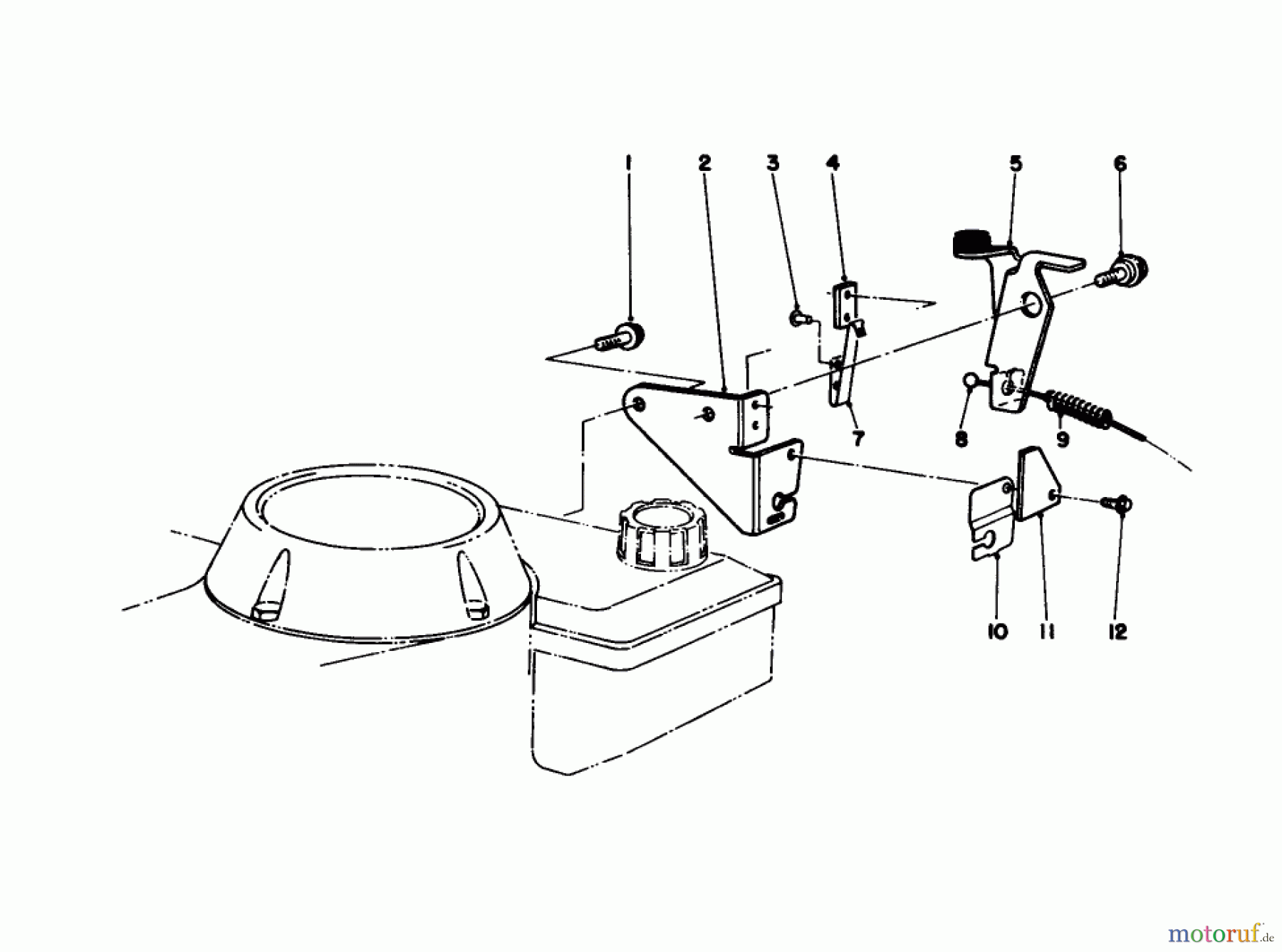  Toro Neu Mowers, Walk-Behind Seite 1 16785 - Toro Lawnmower, 1988 (8007012-8999999) BRAKE ASSEMBLY