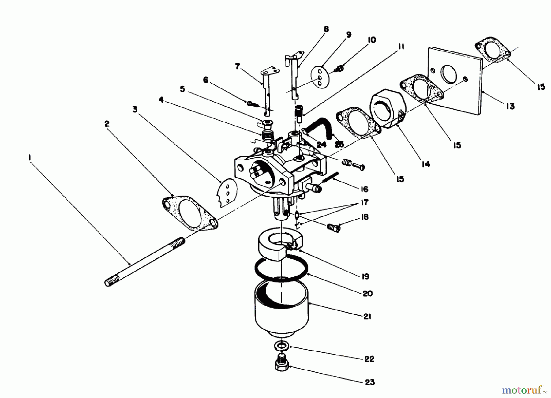  Toro Neu Mowers, Walk-Behind Seite 1 16785 - Toro Lawnmower, 1990 (0000001-0999999) CARBURETOR ASSEMBLY (MODEL NO. 47PK9)