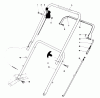 Toro 16800 - Lawnmower, 1979 (9000001-9999999) Ersatzteile HANDLE ASSEMBLY-MODEL 16810