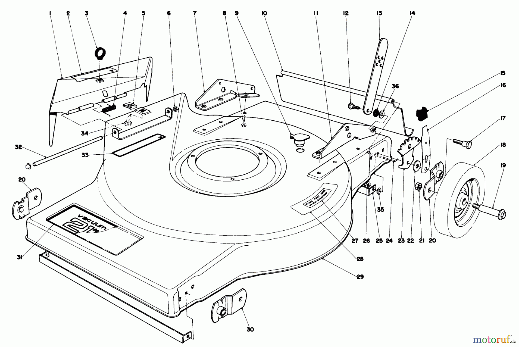  Toro Neu Mowers, Walk-Behind Seite 1 16800 - Toro Lawnmower, 1979 (9000001-9999999) MOWER HOUSING ASSEMBLY-MODEL 16800