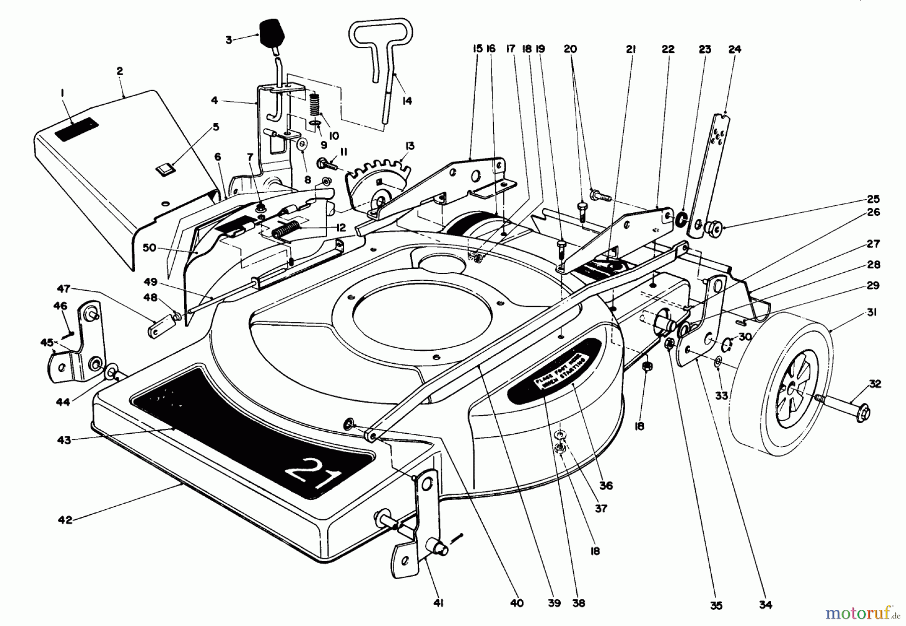 Toro Neu Mowers, Walk-Behind Seite 1 18005 - Toro Lawnmower, 1982 (2000001-2999999) HOUSING ASSEMBLY MODEL 18005