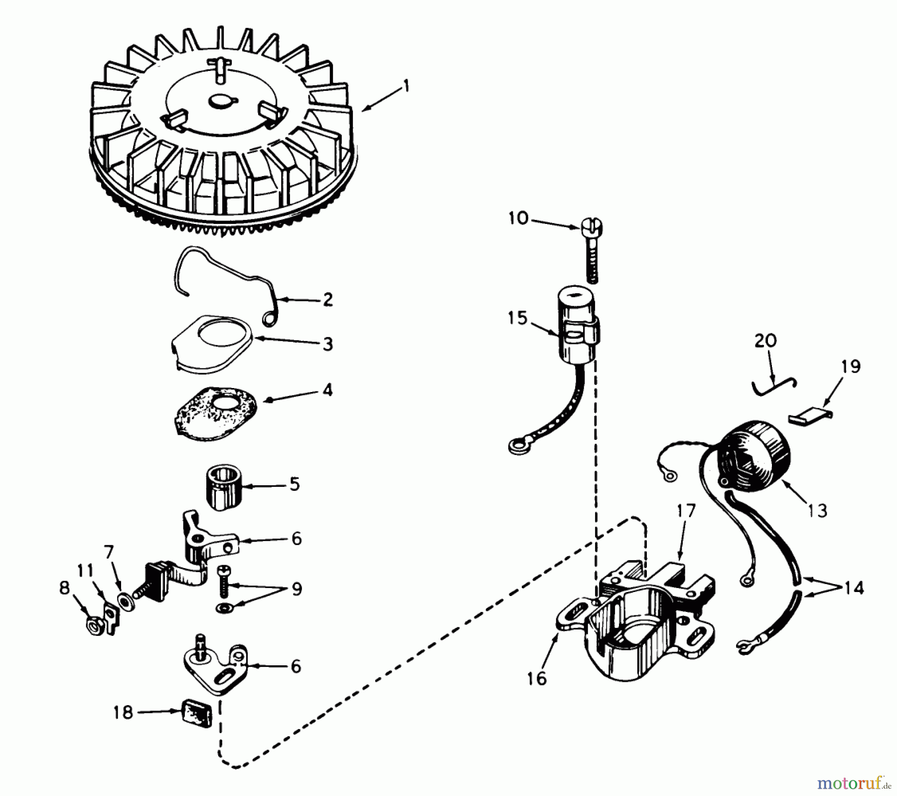  Toro Neu Mowers, Walk-Behind Seite 1 18017 - Toro Lawnmower, 1978 (8000001-8999999) MAGNETO NO. 610793A