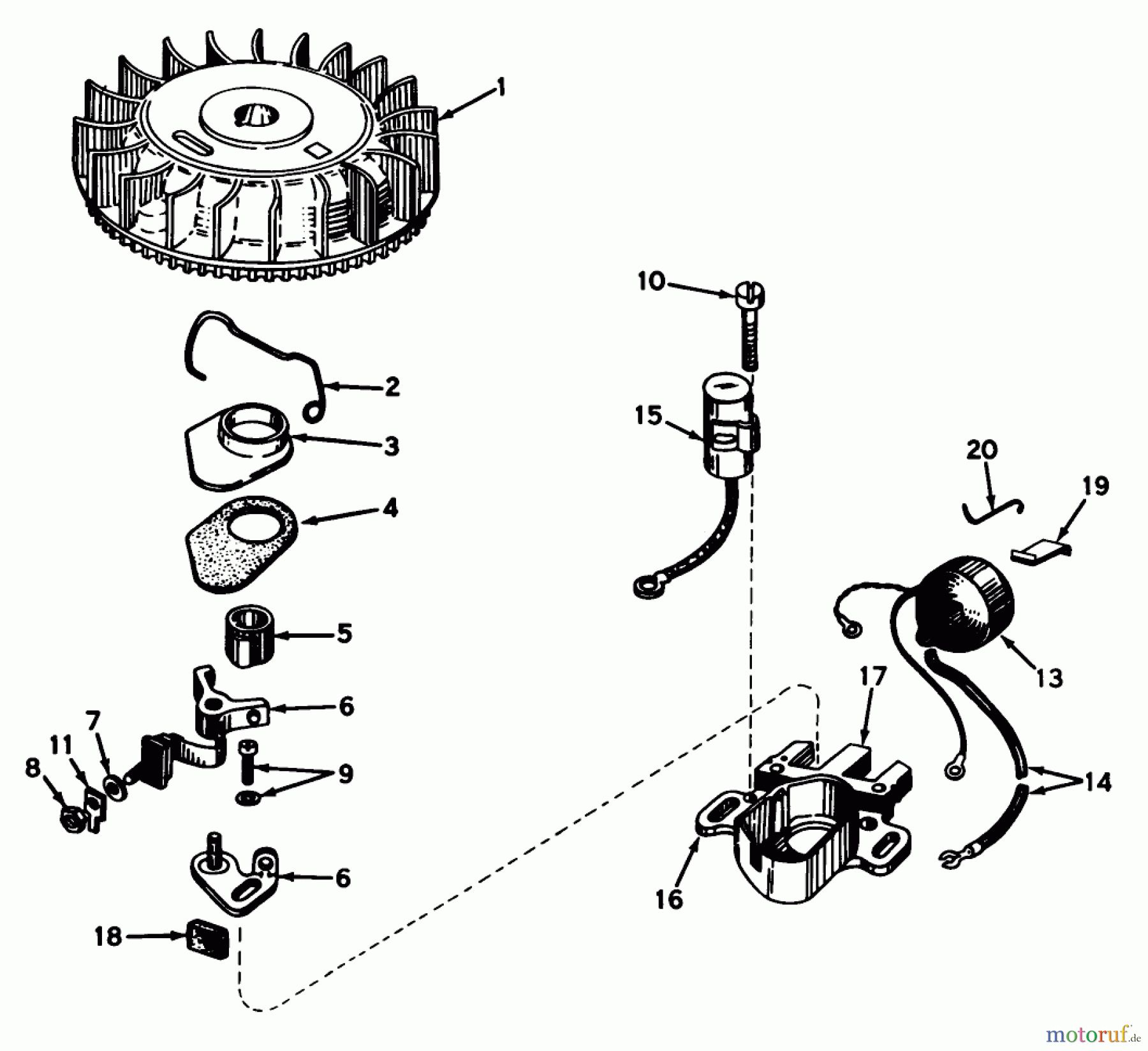 Toro Neu Mowers, Walk-Behind Seite 1 18070 - Toro Lawnmower, 1971 (1000001-1999999) MAGNETO NO. 610793