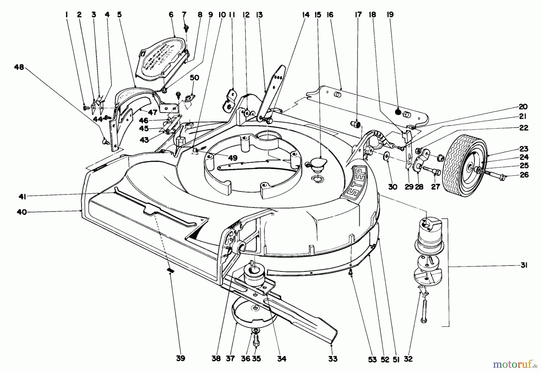  Toro Neu Mowers, Walk-Behind Seite 1 18257 - Toro Guardian Lawnmower, 1971 (1000001-1999999) HOUSING ASSEMBLY MODEL NO. 18257