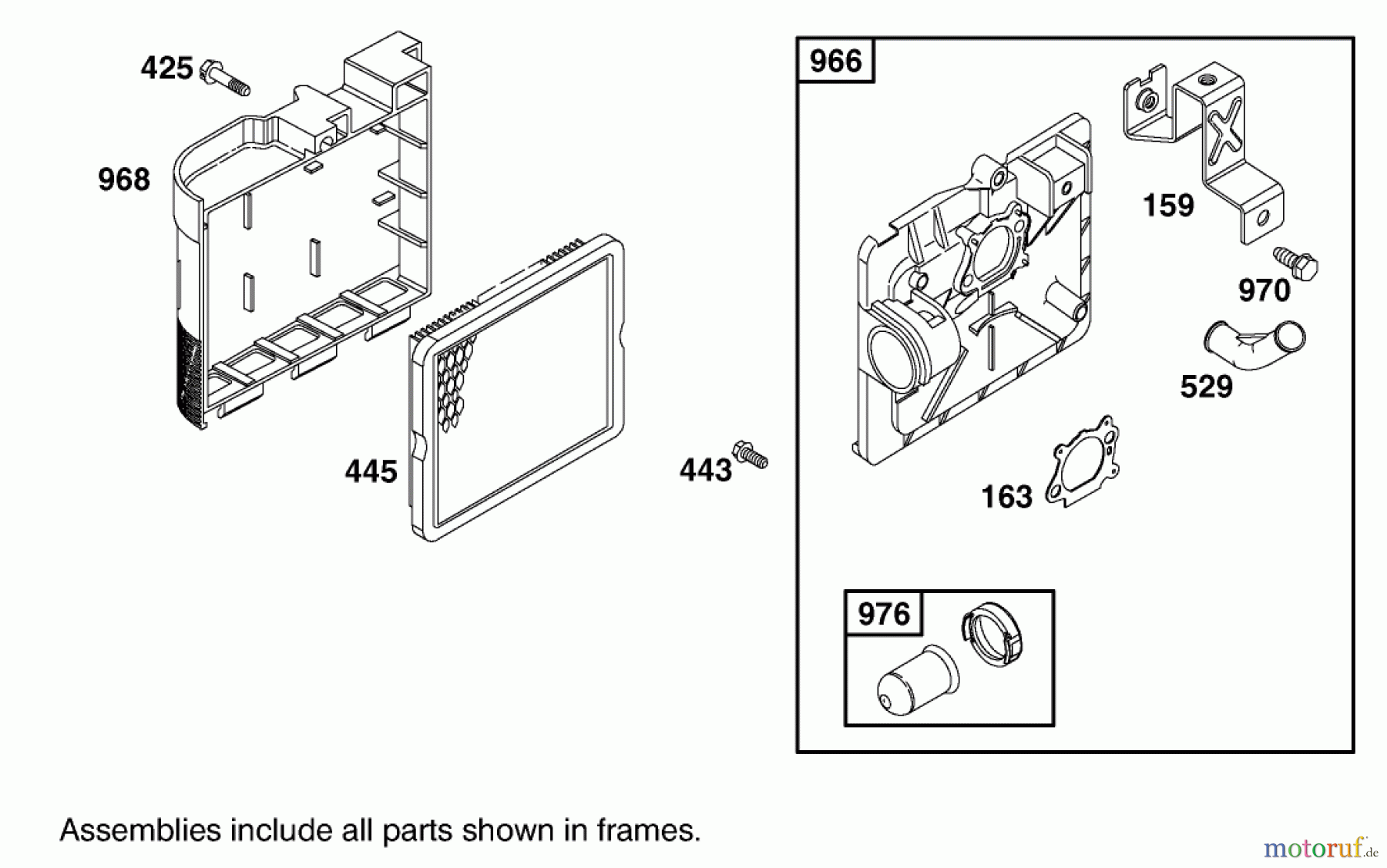 Toro Neu Mowers, Walk-Behind Seite 1 20010 (R-21P) - Toro Recycler Mower, R-21P, 2002 (220000001-220999999) AIR CLEANER ASSEMBLY BRIGGS AND STRATTON MODEL 12H802-1776-B1