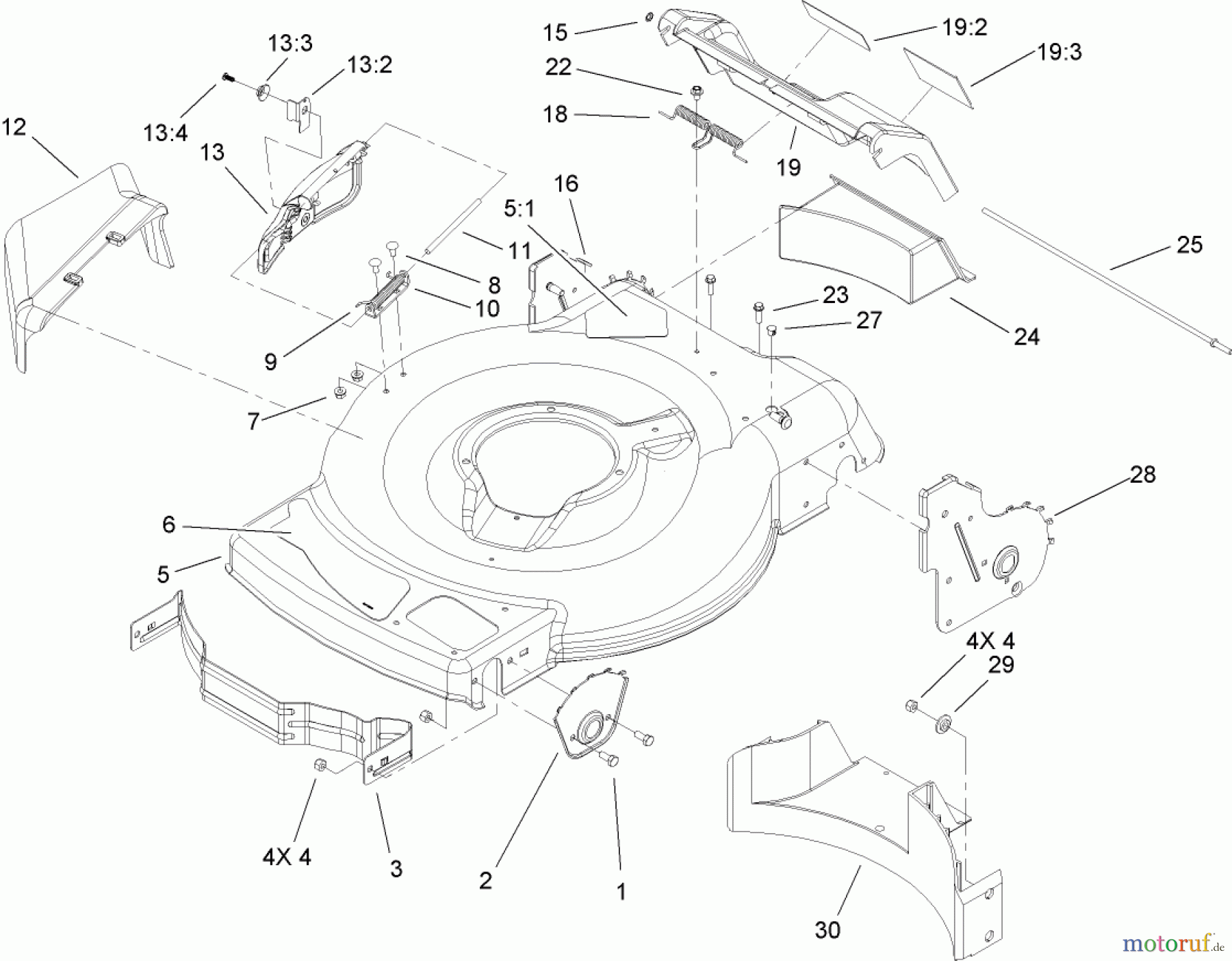  Toro Neu Mowers, Walk-Behind Seite 1 20012 - Toro 22