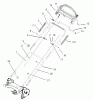 Toro 20018 - 22" Recycler Lawnmower, 2002 (220000001-220300000) Ersatzteile HANDLE ASSEMBLY