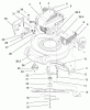 Toro 20021 (R-21S1B) - Recycler Mower, R-21S1B, 2000 (200000001-200999999) Ersatzteile ENGINE & BLADE ASSEMBLY