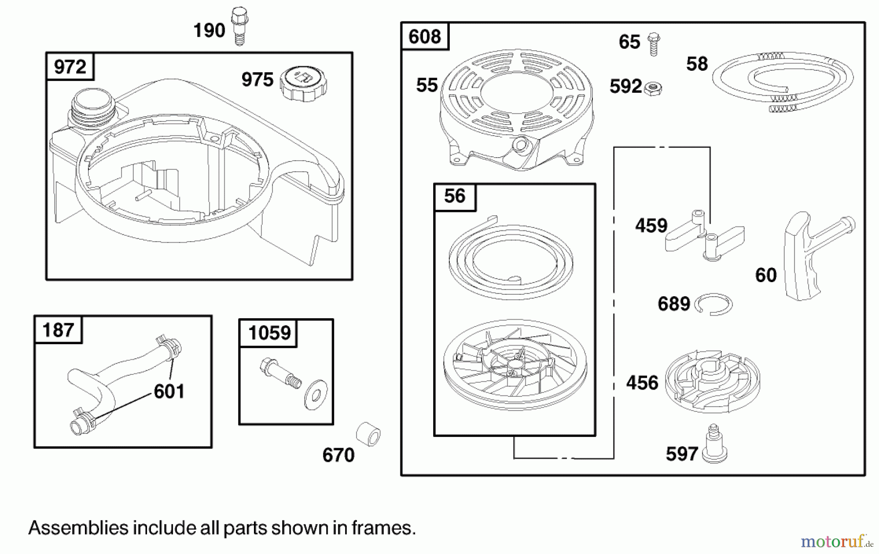  Toro Neu Mowers, Walk-Behind Seite 1 20020 (R-21S1) - Toro Recycler Mower, R-21S1, 1999 (9900001-9999999) ENGINE BRIGGS & STRATTON MODEL 12H802-1767-E1 #6