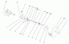Toro 20022 (R-21S) - Recycler Mower, R-21S, 2001 (210000001-210999999) Ersatzteile GEAR CASE & WHEEL ASSEMBLY