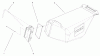 Toro 20022 (R-21S) - Recycler Mower, R-21S, 2001 (210000001-210999999) Ersatzteile GRASS BAG ASSEMBLY PART NO. 98-2699