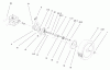 Toro 20025 - Recycler Mower, 2001 (210000001-210999999) Ersatzteile GEAR CASE & WHEEL ASSEMBLY