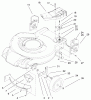 Toro 20025 - Recycler Mower, 2001 (210000001-210999999) Ersatzteile HOUSING & BRACKET ASSEMBLY