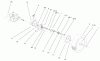 Toro 20027 (R-21OSB) - Recycler Mower, R-21OSB, 2001 (210000001-210999999) Ersatzteile GEAR CASE AND WHEEL ASSEMBLY
