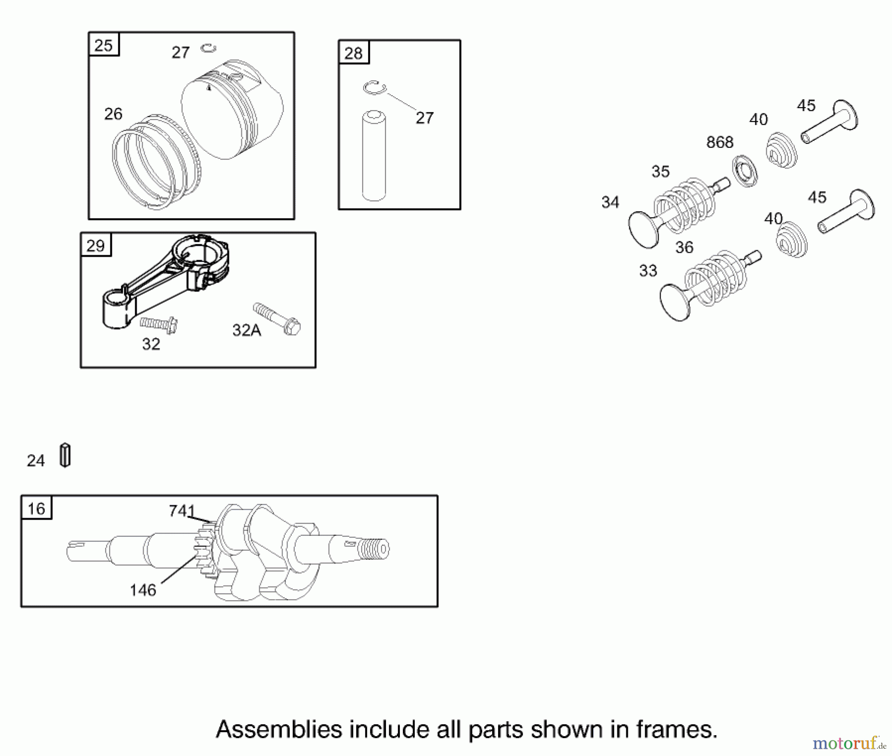 Toro Neu Mowers, Walk-Behind Seite 1 20033 - Toro Super Recycler Mower, 2003 (230000001-230999999) CRANKSHAFT ASSEMBLY ENGINE BRIGGS AND STRATTON MODEL 123K02-0114-E1