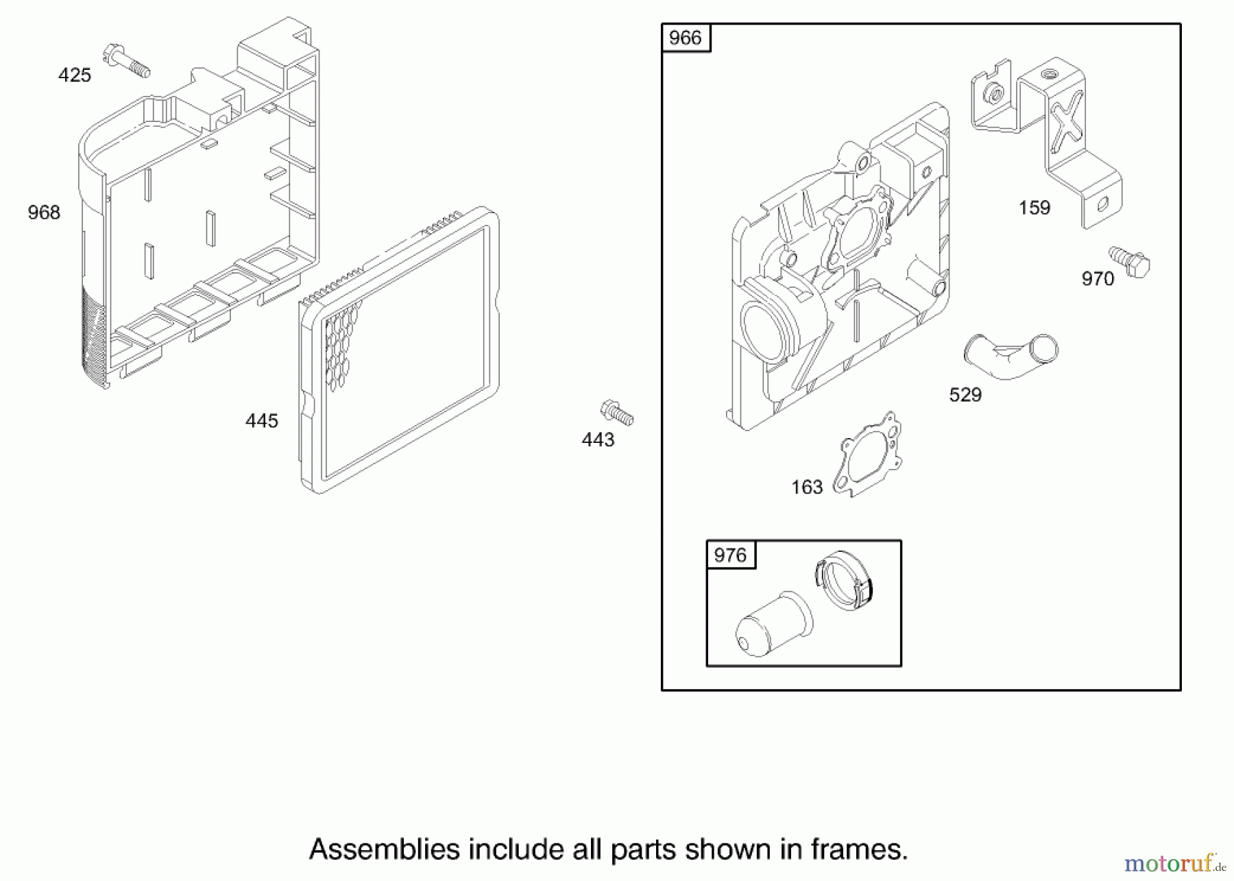 Toro Neu Mowers, Walk-Behind Seite 1 20036 - Toro Super Recycler Mower, 2004 (240000001-240999999) AIR CLEANER ASSEMBLY BRIGGS AND STRATTON MODEL 123K02-0114-E1