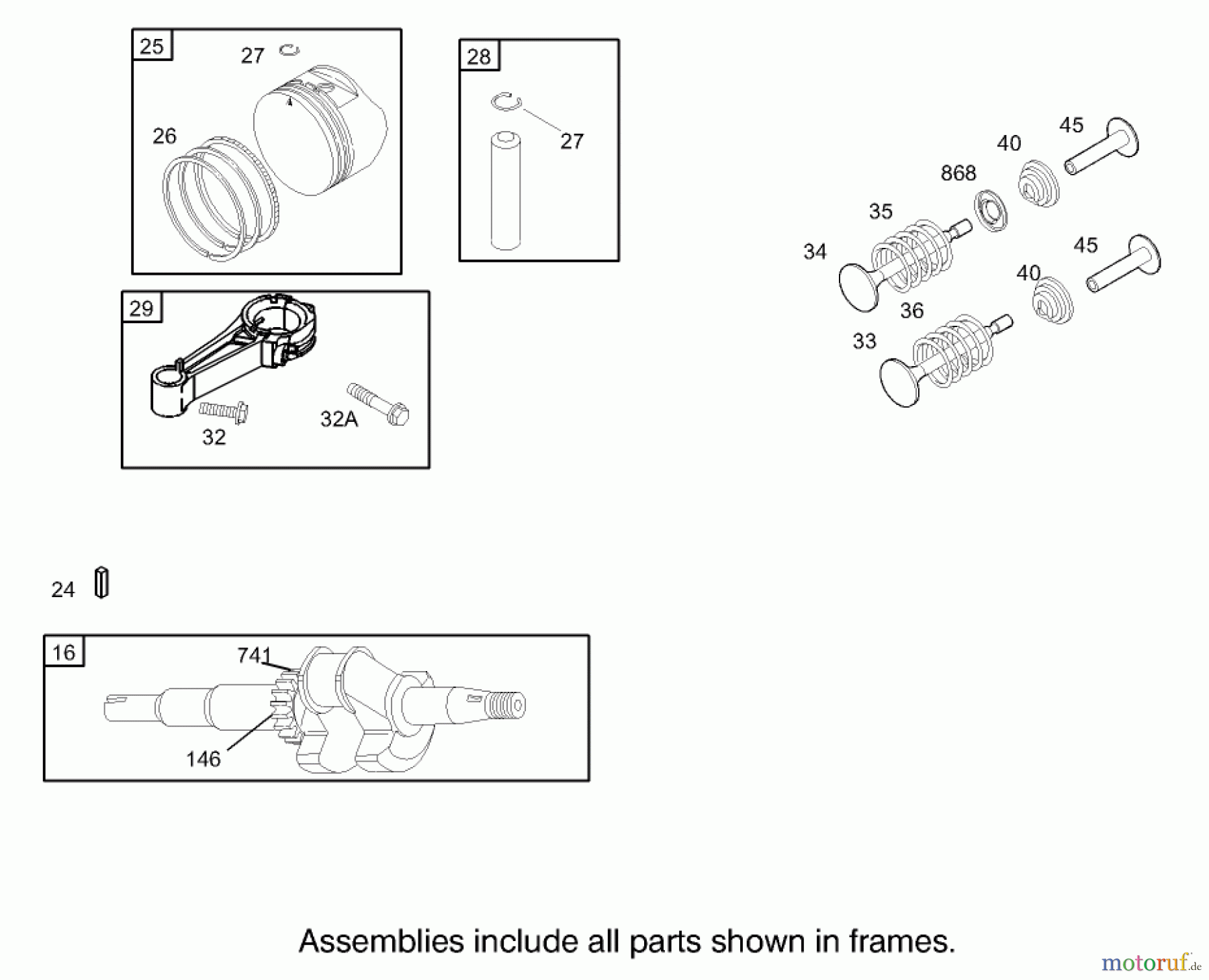  Toro Neu Mowers, Walk-Behind Seite 1 20036 - Toro Super Recycler Mower, 2004 (240000001-240999999) CRANKSHAFT ASSEMBLY BRIGGS AND STRATTON MODEL 123K02-0114-E1