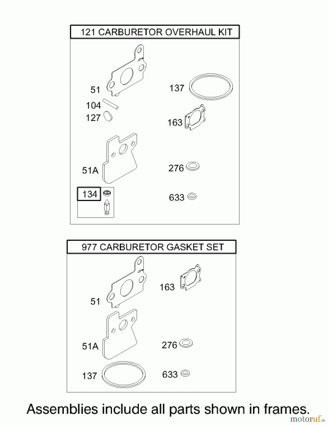 Toro Neu Mowers, Walk-Behind Seite 1 20038 - Toro Super Recycler Mower with Bag, 2003 (230000001-230999999) CARBURETOR OVERHAUL KIT ASSEMBLY BRIGGS AND STRATTON MODEL 122602-0111-E1