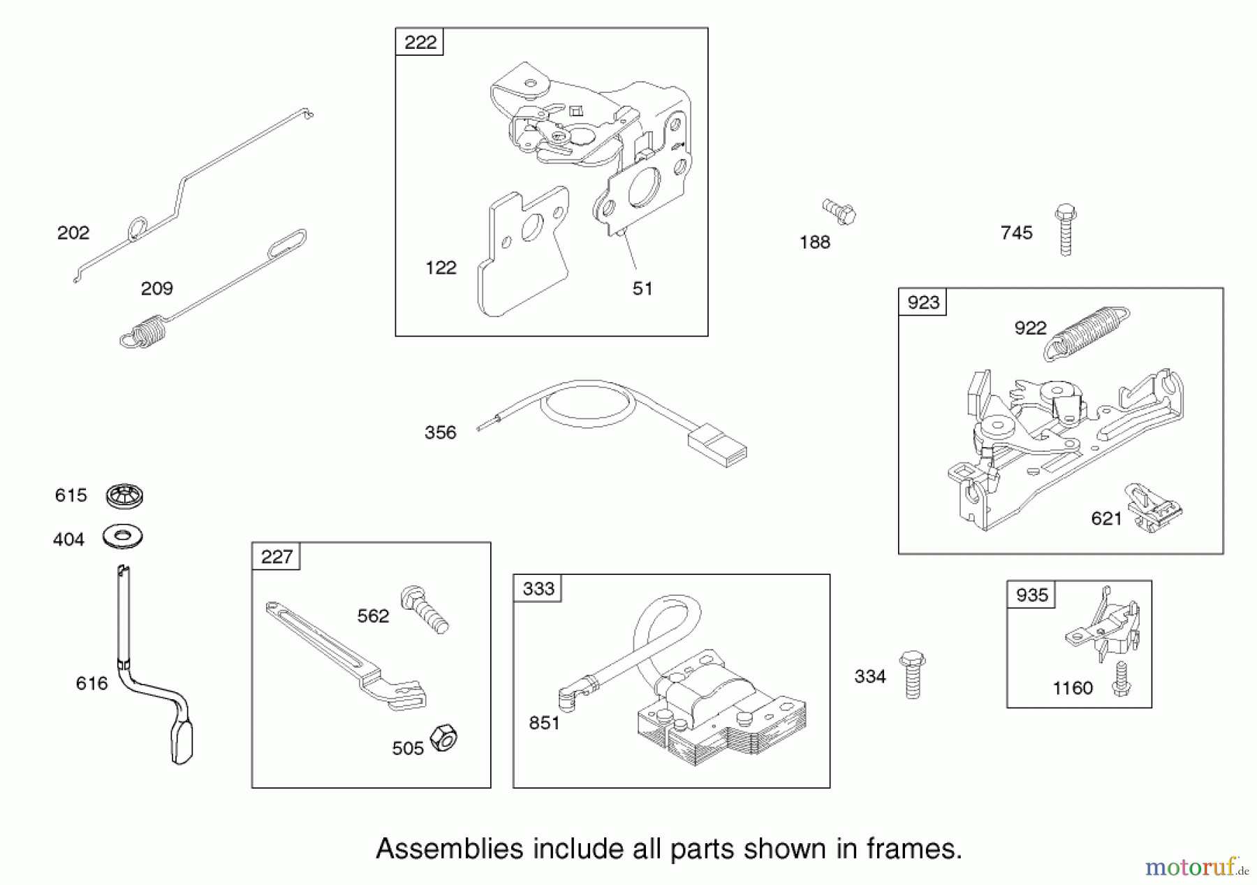 Toro Neu Mowers, Walk-Behind Seite 1 20039 - Toro Super Recycler Mower with Bag, 2002 (220000001-220999999) GOVERNOR ASSEMBLY ENGINE BRIGGS AND STRATTON MODEL 122607-0118-E1