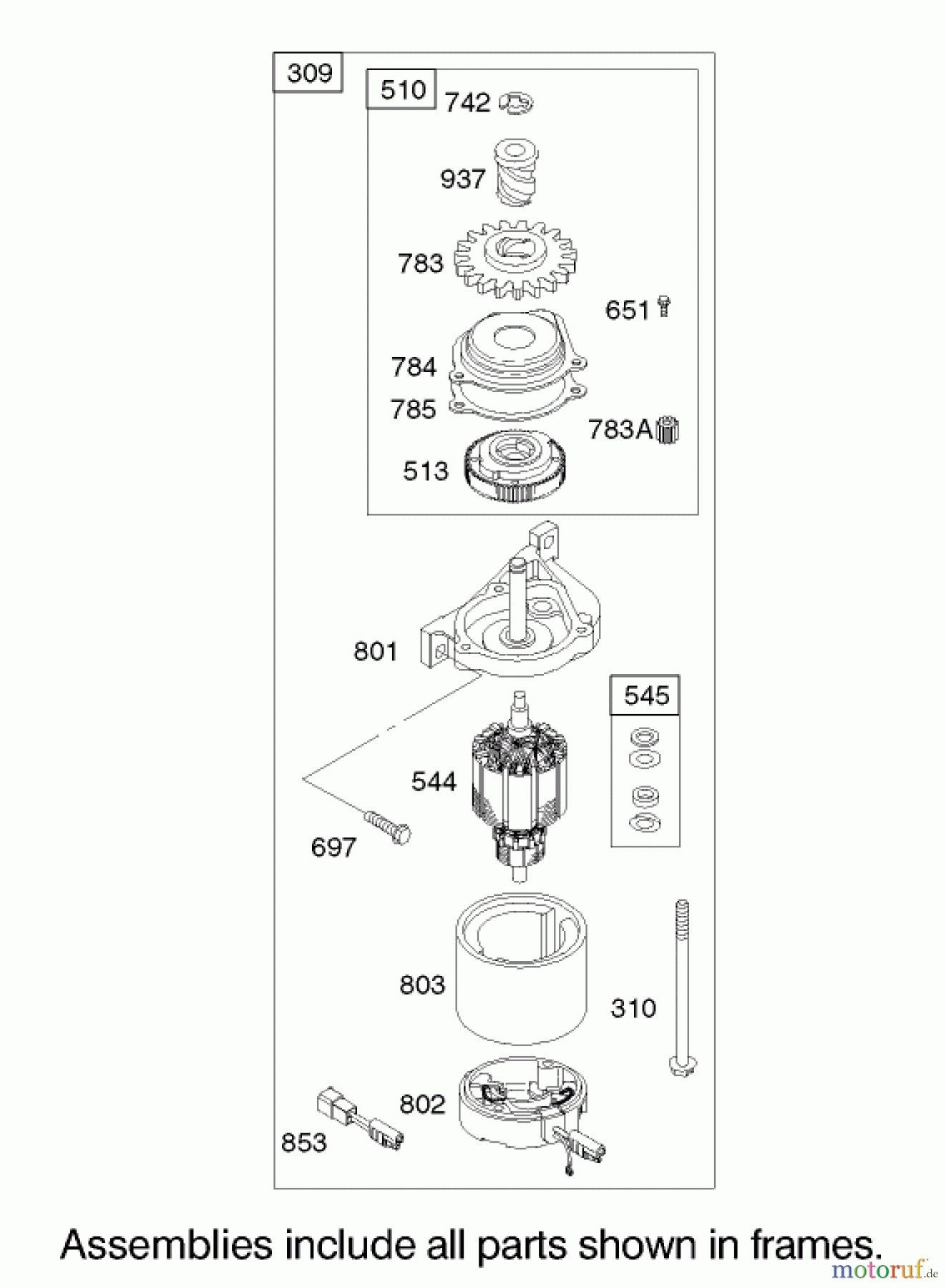 Toro Neu Mowers, Walk-Behind Seite 1 20039 - Toro Super Recycler Mower with Bag, 2002 (220000001-220999999) STARTER ASSEMBLY ENGINE BRIGGS AND STRATTON MODEL 122607-0118-E1 #2