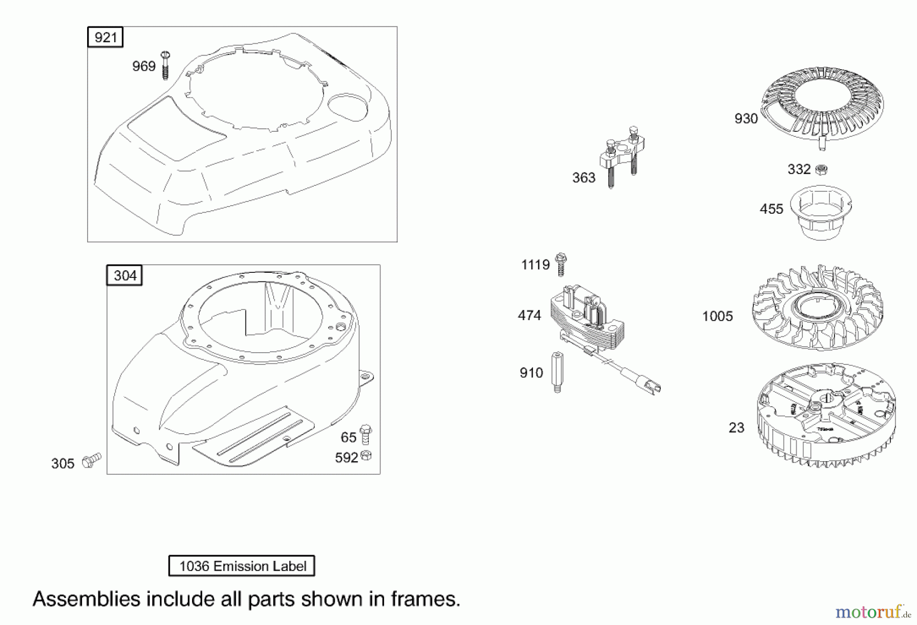  Toro Neu Mowers, Walk-Behind Seite 1 20039 - Toro Super Recycler Mower with Bag, 2004 (240000001-240999999) BLOWER HOUSING ASSEMBLY BRIGGS AND STRATTON MODEL 122607-0118-E1