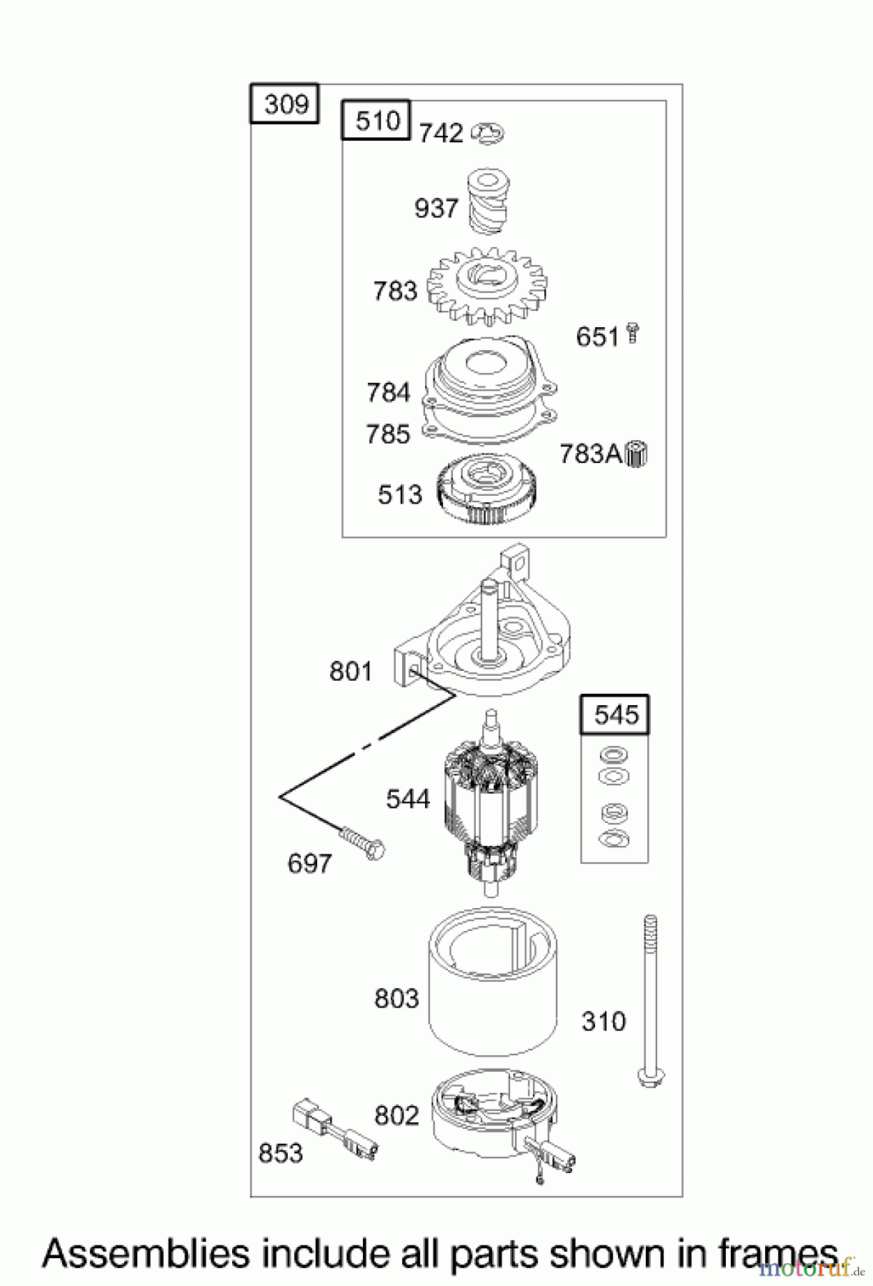  Toro Neu Mowers, Walk-Behind Seite 1 20039 - Toro Super Recycler Mower with Bag, 2004 (240000001-240999999) STARTER ASSEMBLY BRIGGS AND STRATTON MODEL 122607-0118-E1 #2