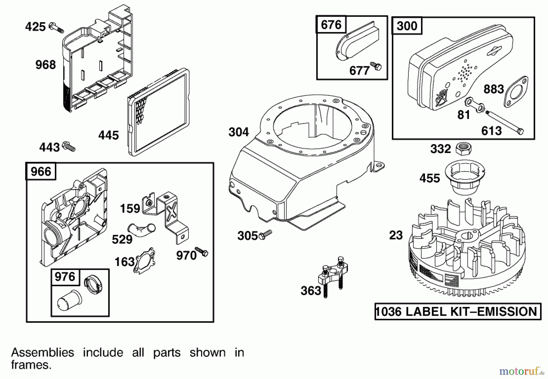 Toro Neu Mowers, Walk-Behind Seite 1 20045 (SR-21SE) - Toro Super Recycler Mower, SR-21SE, 2001 (210000001-210999999) BLOWER HOUSING AND FLYWHEEL ASSEMBLY BRIGGS AND STRATTON MODEL 12H807-1775-E1