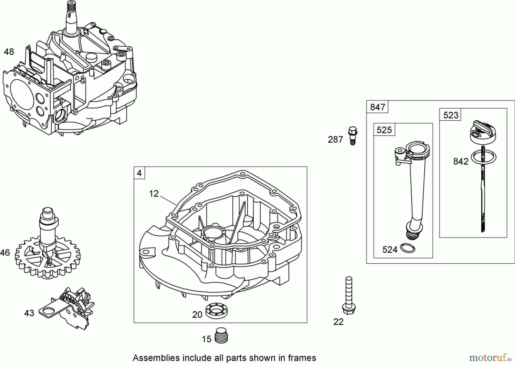  Toro Neu Mowers, Walk-Behind Seite 1 20055 - Toro Super Recycler Lawn Mower, 2007 (270000001-270999999) CRANKCASE ASSEMBLY BRIGGS AND STRATTON 126T02-0206-E1