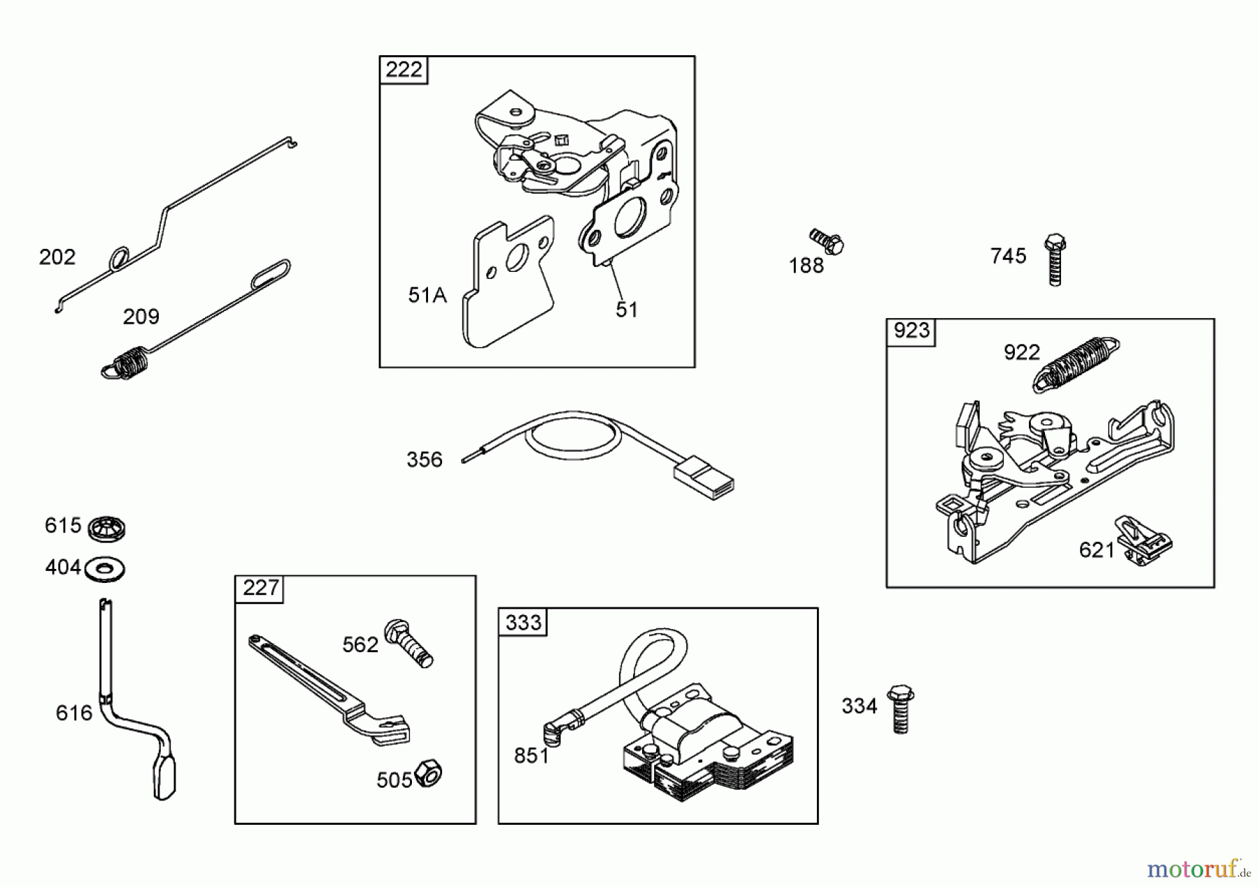 Toro Neu Mowers, Walk-Behind Seite 1 20057 - Toro Super Recycler Lawn Mower, 2006 (260000001-260999999) GOVERNOR ASSEMBLY BRIGGS AND STRATTON 122672-0192-E1