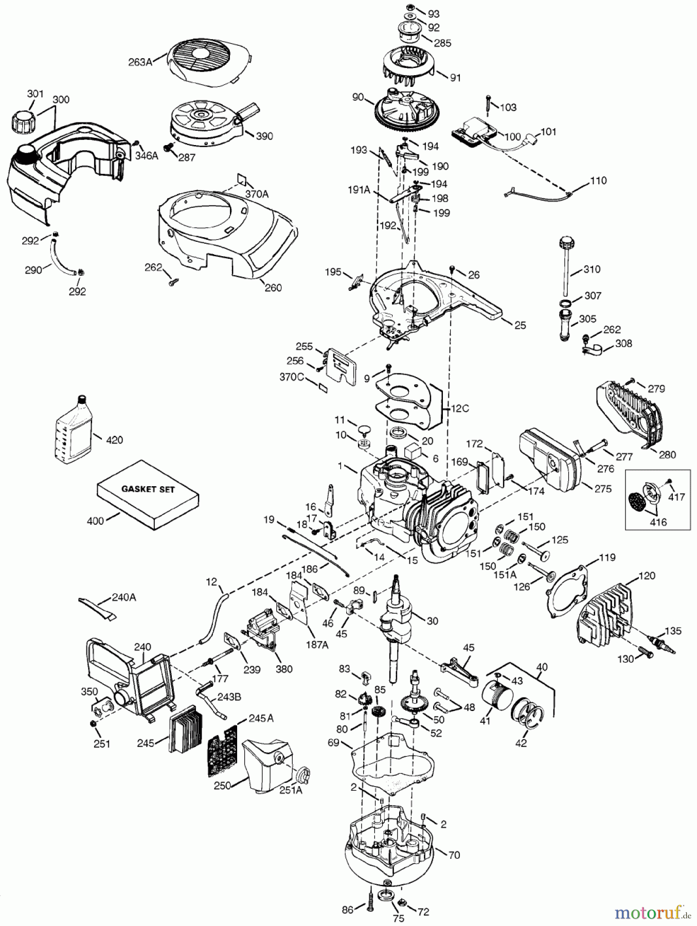 Toro Neu Mowers, Walk-Behind Seite 1 20060 - Toro Recycler Mower, 1999 (9900001-9999999) TECUMSEH ENGINE MODEL VLV126-502080E