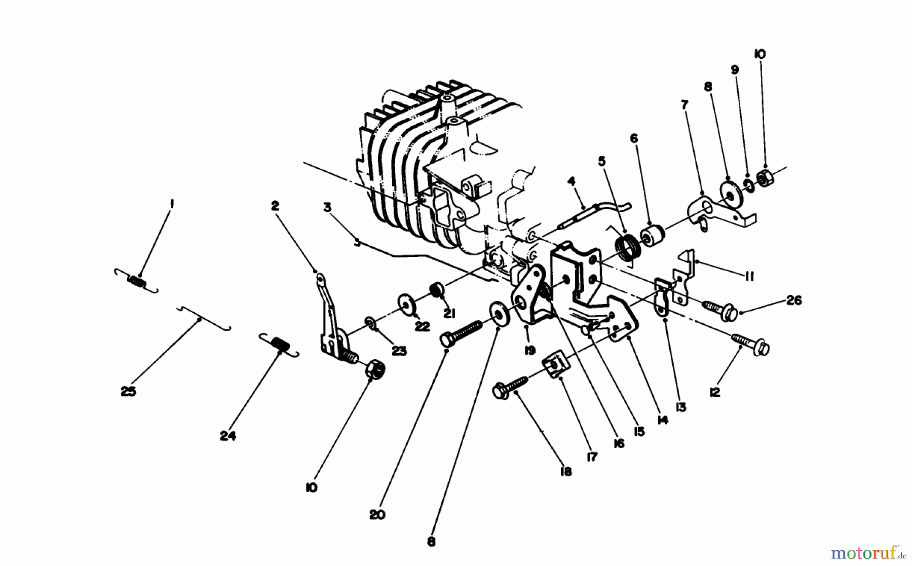 Toro Neu Mowers, Walk-Behind Seite 1 20106 - Toro Lawnmower, 1991 (1000001-1999999) GOVERNOR ASSEMBLY (ENGINE NO. 47PL0-2)