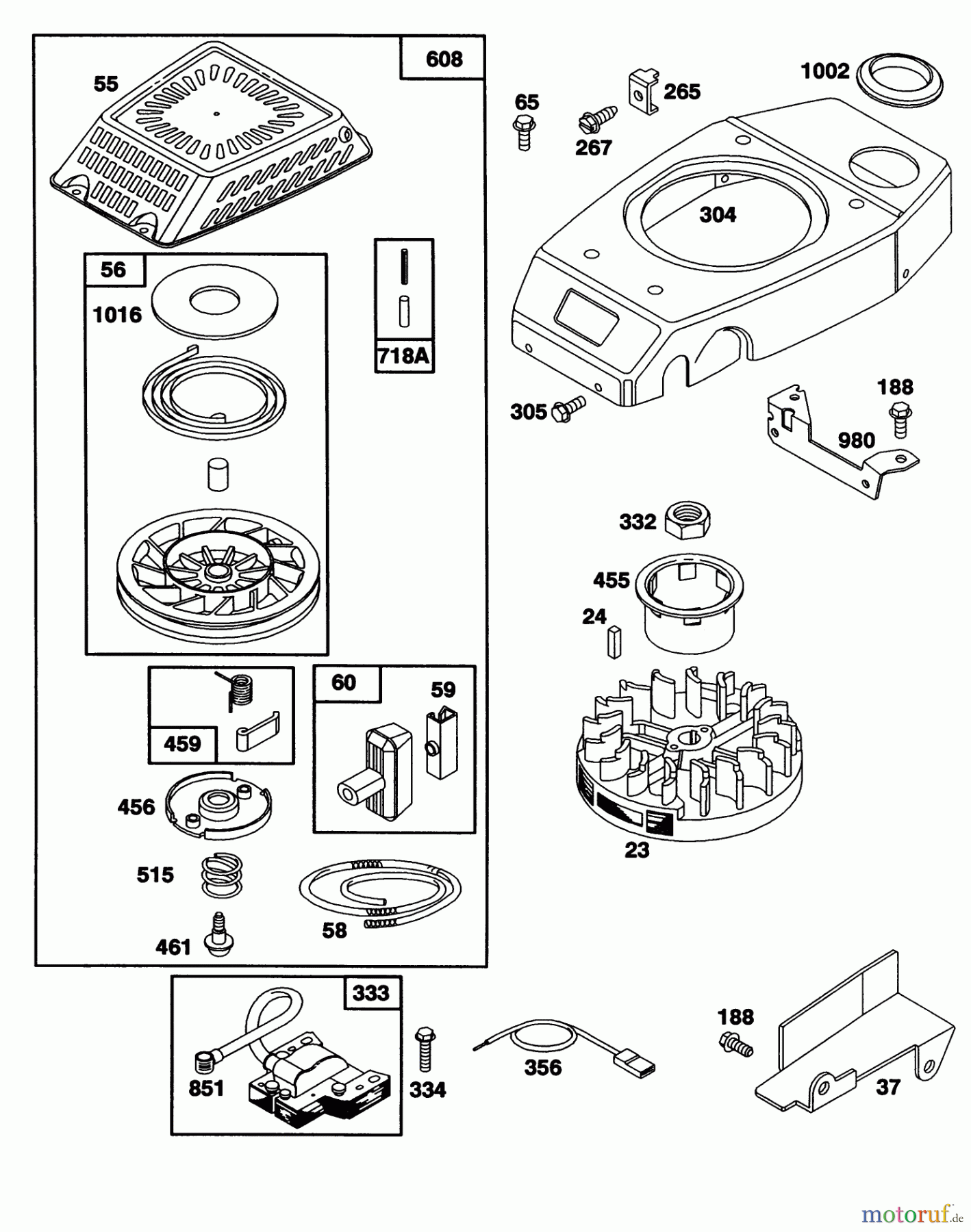  Toro Neu Mowers, Walk-Behind Seite 1 20107 - Toro Lawnmower, 1991 (1000001-1999999) ENGINE GTS-150 77-8980 #3