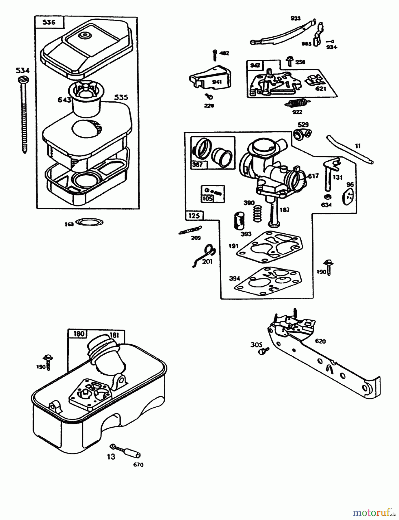 Toro Neu Mowers, Walk-Behind Seite 1 20182 - Toro Lawnmower, 1993 (39000001-39999999) ENGINE BRIGGS & STRATTON MODEL 95902-3148-01 #1