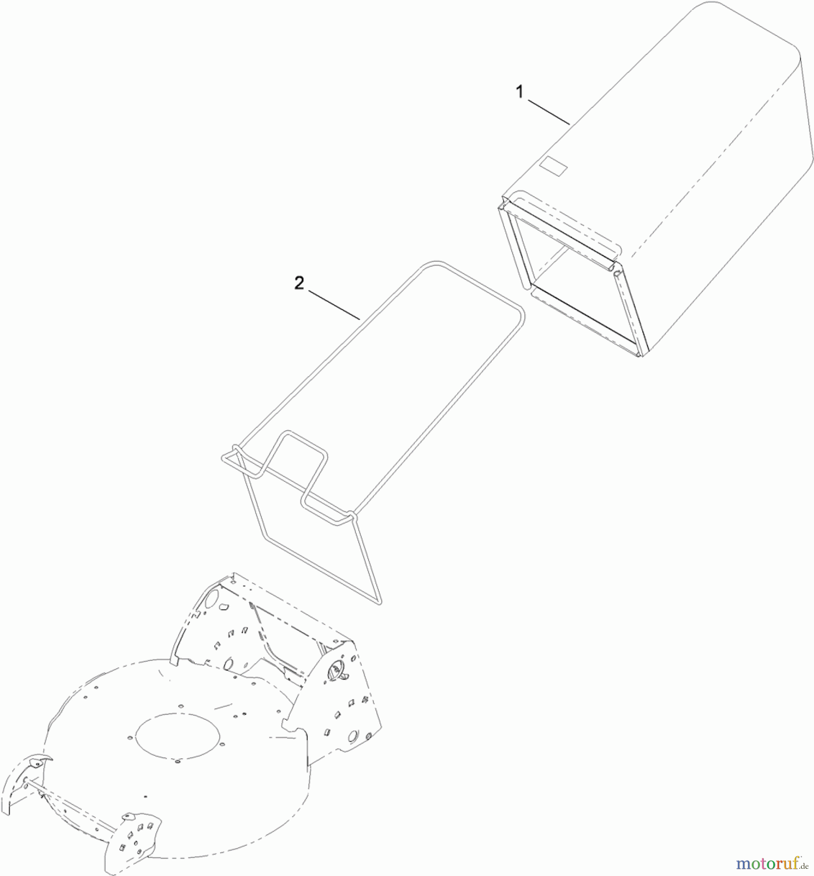 Toro Neu Mowers, Walk-Behind Seite 1 20192 - Toro Super Bagger Lawn Mower, 2011 (311000001-311999999) REAR BAG ASSEMBLY