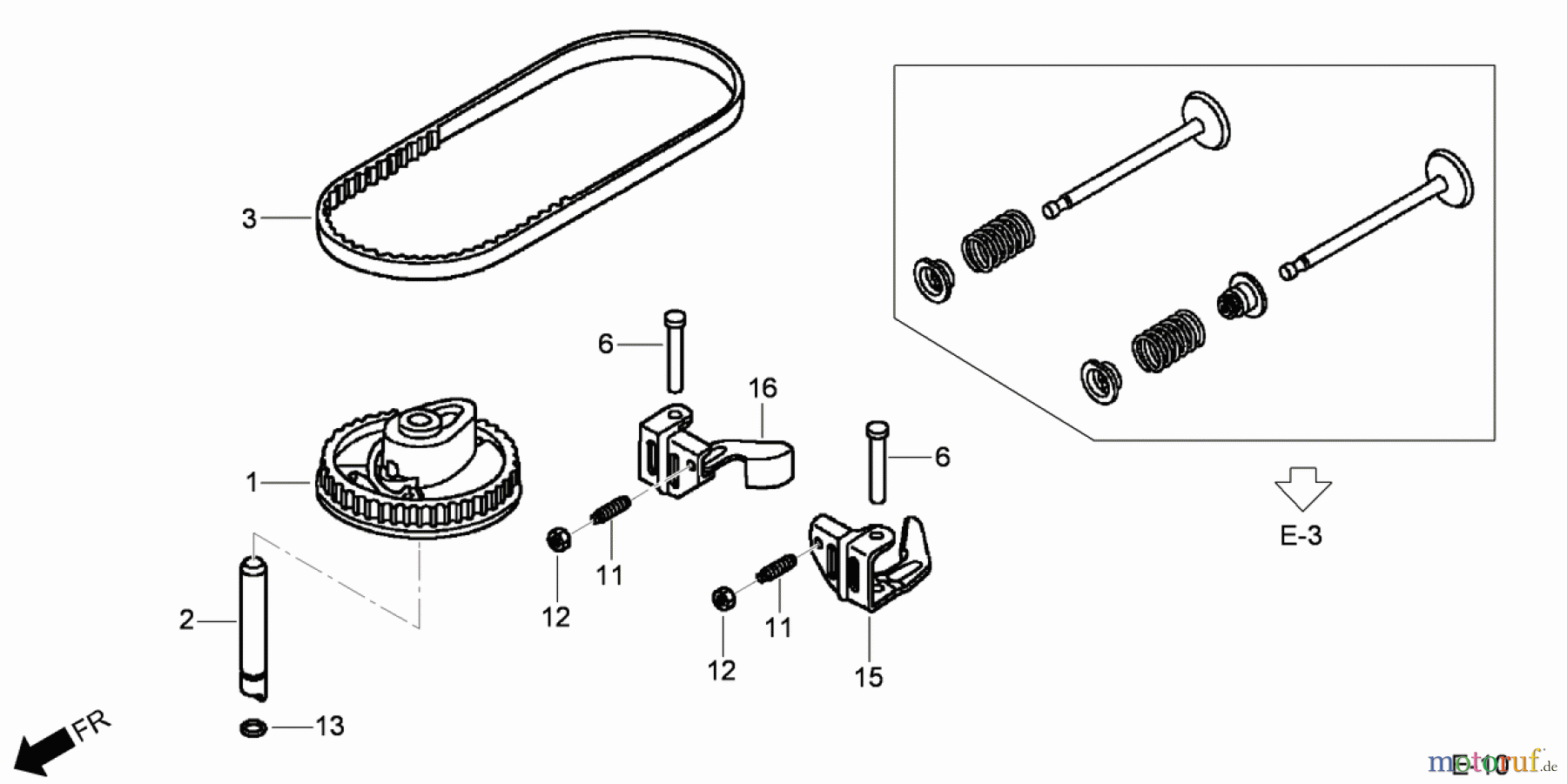  Toro Neu Mowers, Walk-Behind Seite 1 20194 - Toro Super Bagger Lawn Mower, 2009 (290000001-290999999) CAMSHAFT PULLEY ASSEMBLY HONDA GCV160A NBL1