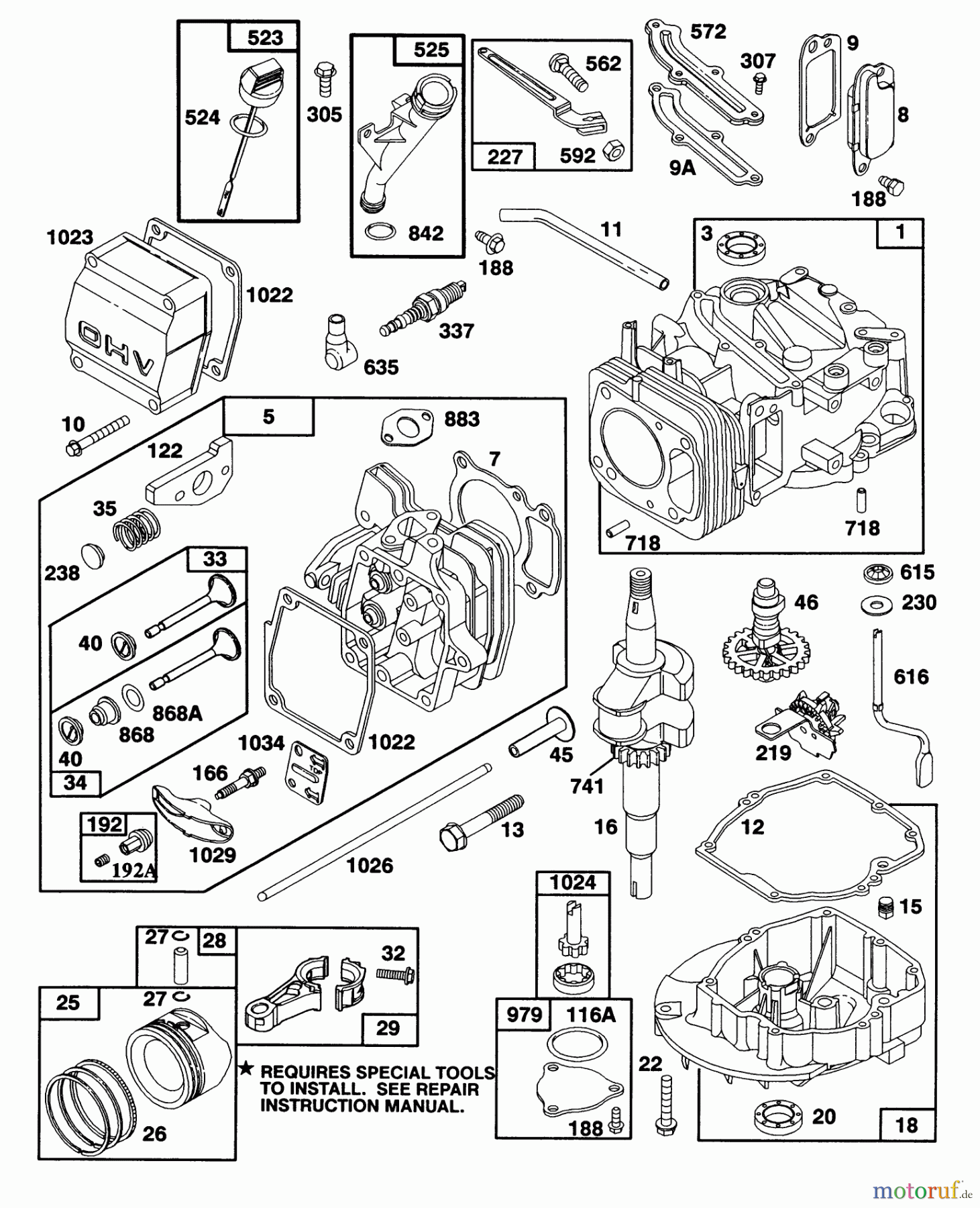 Toro Neu Mowers, Walk-Behind Seite 1 20210 - Toro Lawnmower, 1992 (2000001-2999999) ENGINE GTS-150 77-8990 #1