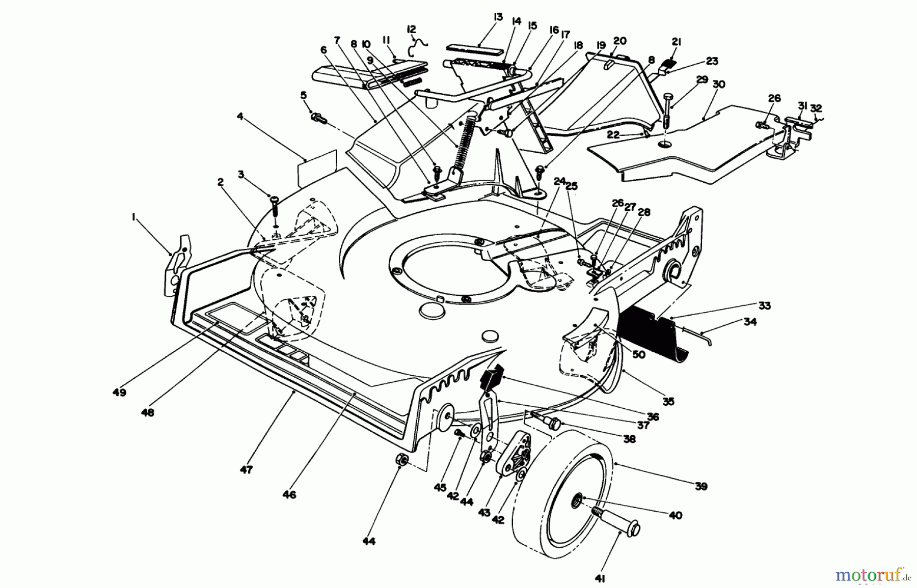 Toro Neu Mowers, Walk-Behind Seite 1 20211 - Toro Lawnmower, 1991 (1000001-1999999) HOUSING ASSEMBLY