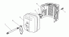 Toro 20211 - Lawnmower, 1991 (1000001-1999999) Ersatzteile MUFFLER ASSEMBLY (MODEL NO. VML0-2)