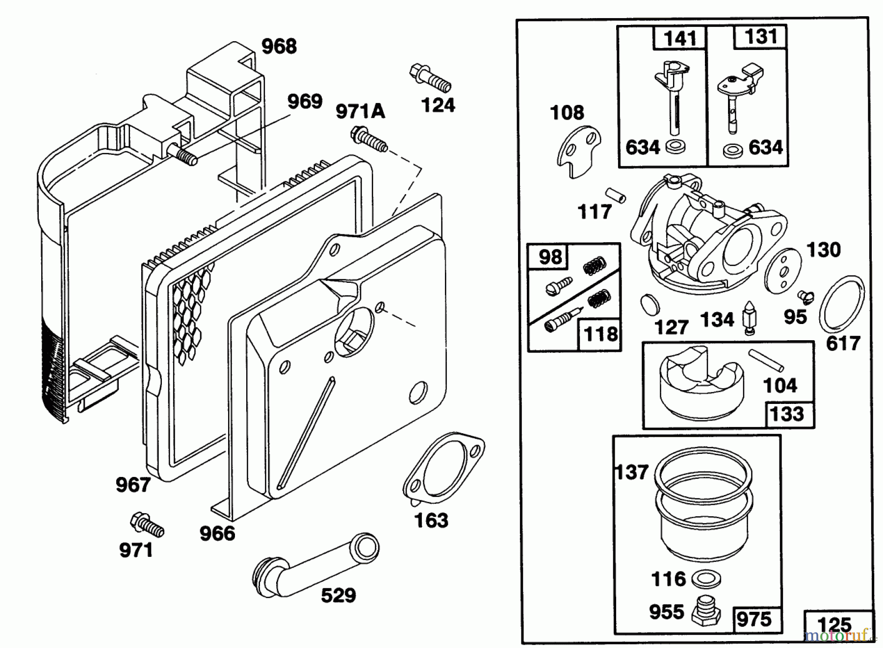 Toro Neu Mowers, Walk-Behind Seite 1 20213 - Toro Lawnmower, 1991 (1000001-1999999) ENGINE BRIGGS & STRATTON MODEL 124702-3115-01 #3