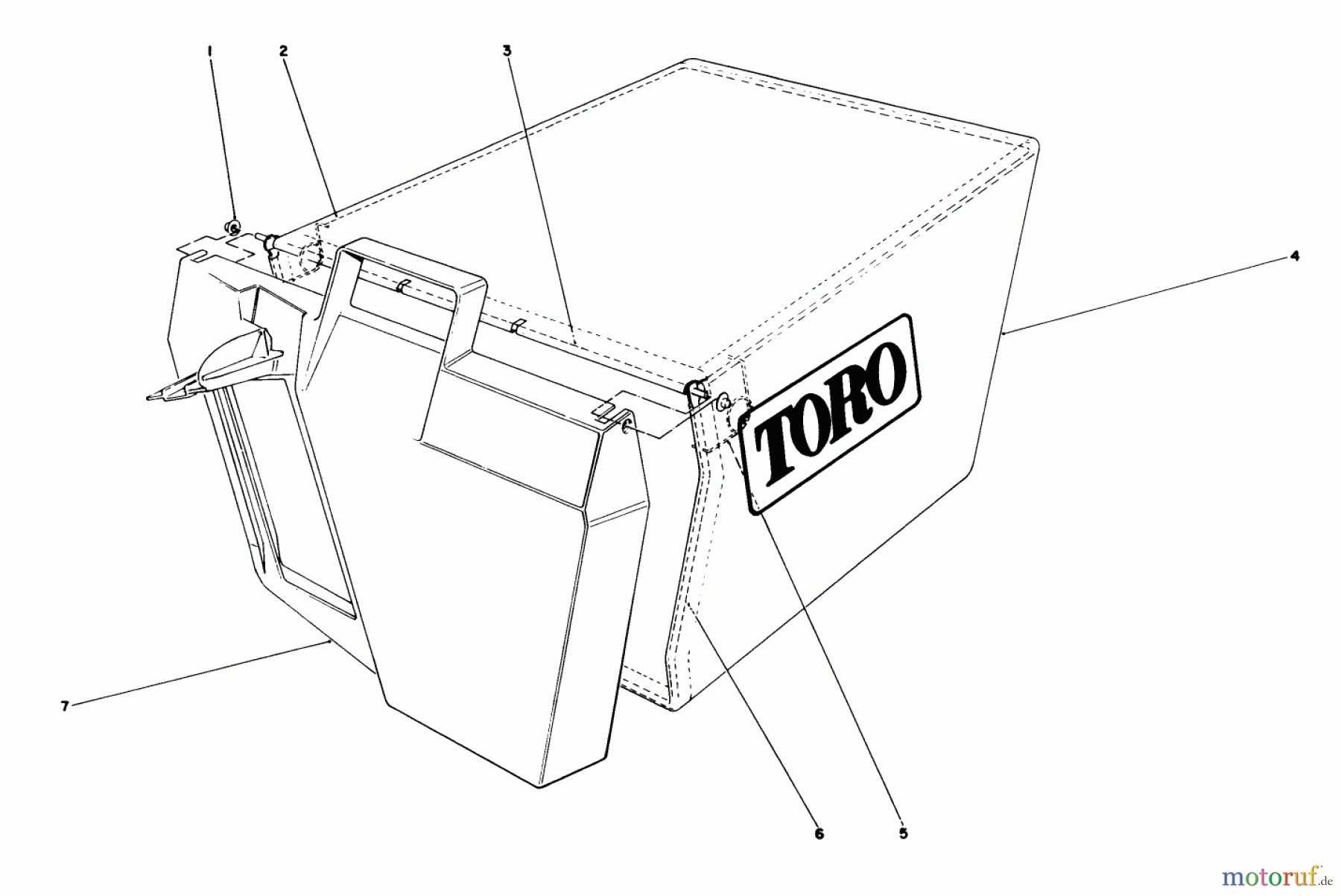 Toro Neu Mowers, Walk-Behind Seite 1 20213 - Toro Lawnmower, 1992 (2000001-2999999) GRASS BAG ASSEMBLY NO. 11-0159
