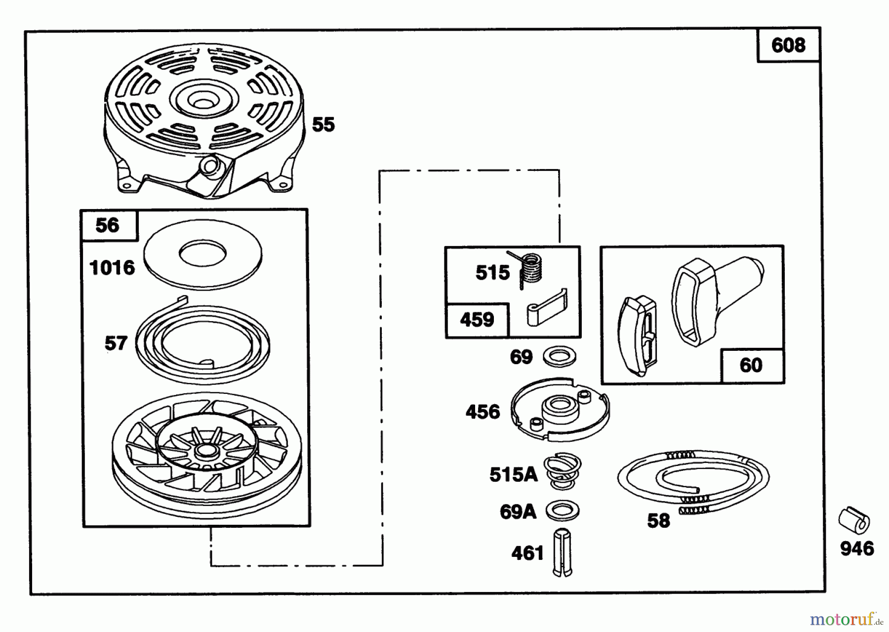  Toro Neu Mowers, Walk-Behind Seite 1 20217 - Toro Lawnmower, 1991 (1000001-1999999) ENGINE RIGGS & STRATTON MODEL 124702-3115-01 #5