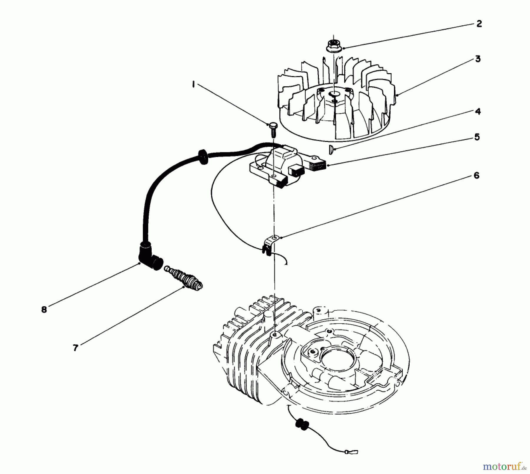  Toro Neu Mowers, Walk-Behind Seite 1 20326 - Toro Lawnmower, 1992 (2000001-2999999) IGNITION ASSEMBLY (MODEL NO. 47PM1-1)