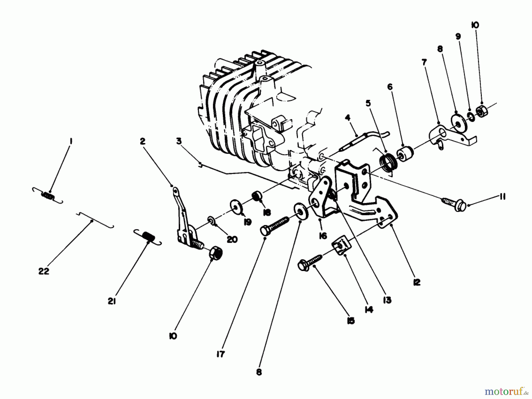  Toro Neu Mowers, Walk-Behind Seite 1 20329 - Toro Lawnmower, 1992 (2000001-2999999) GOVERNOR ASSEMBLY (ENGINE MODEL NO. 47PM1-1)(SERIAL NO. 2005001 & UP)