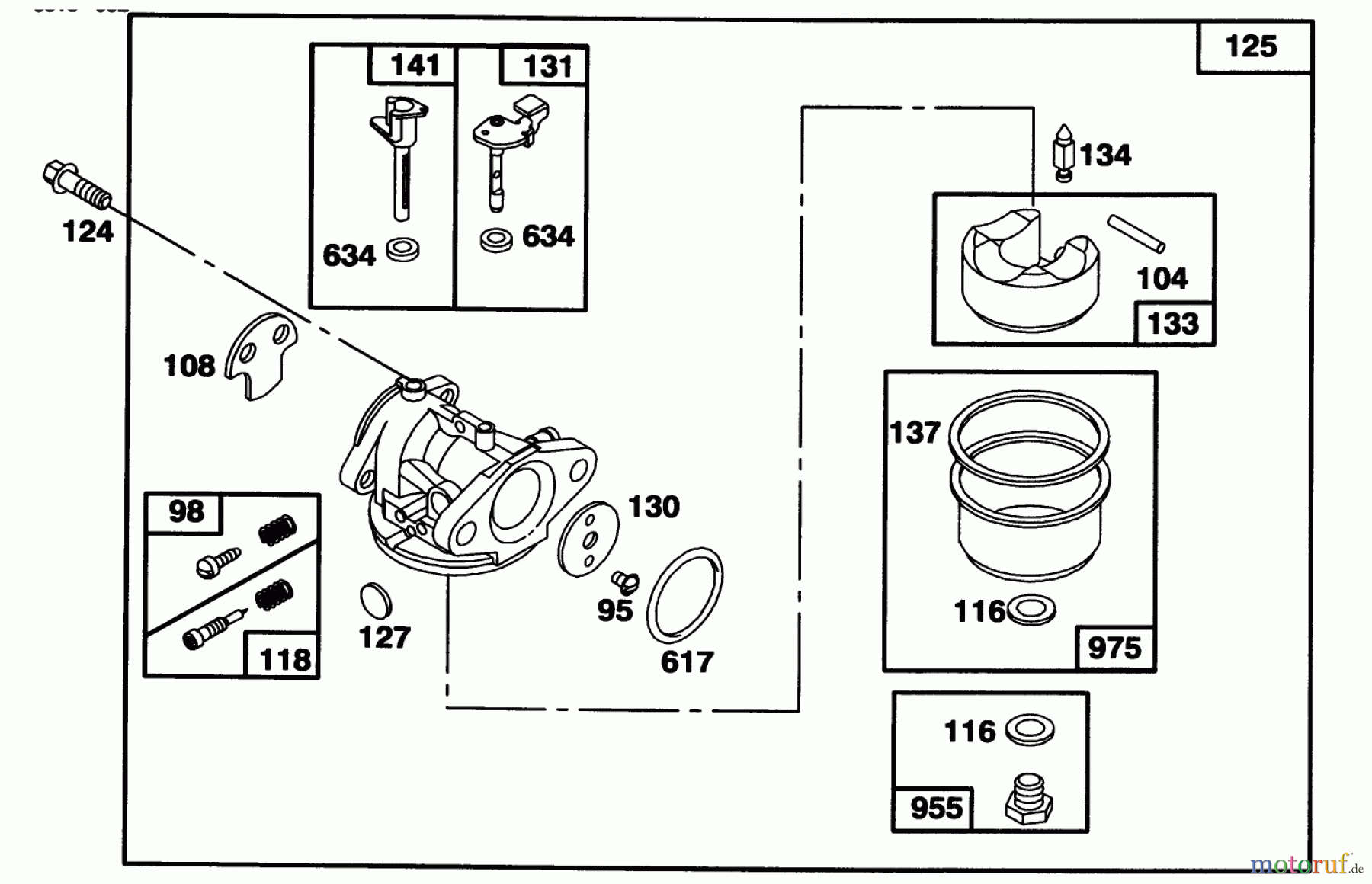  Toro Neu Mowers, Walk-Behind Seite 1 20434 - Toro Recycler II, 1993 (3900001-3999999) ENGINE BRIGGS & STRATTON MODEL 122702-3171-01 #3