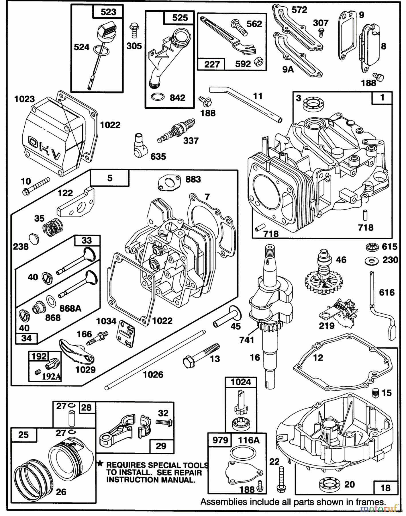  Toro Neu Mowers, Walk-Behind Seite 1 20439 - Toro Lawnmower, 1994 (49000001-49999999) ENGINE GTS-150 #2