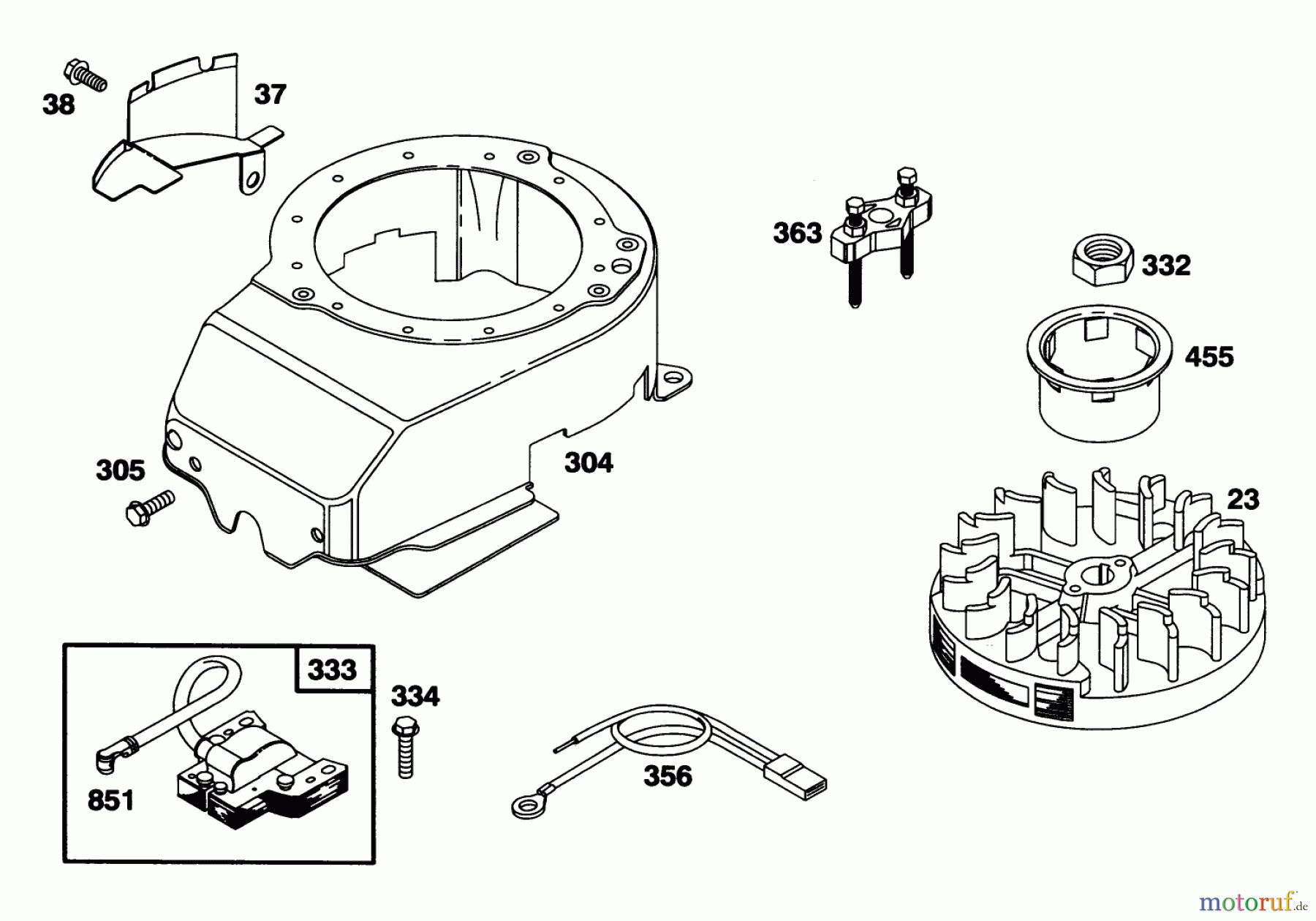  Toro Neu Mowers, Walk-Behind Seite 1 20441 - Toro Lawnmower, 1996 (6900001-6999999) ENGINE BRIGGS & STRATTON MODEL 127802-0640-01 #7