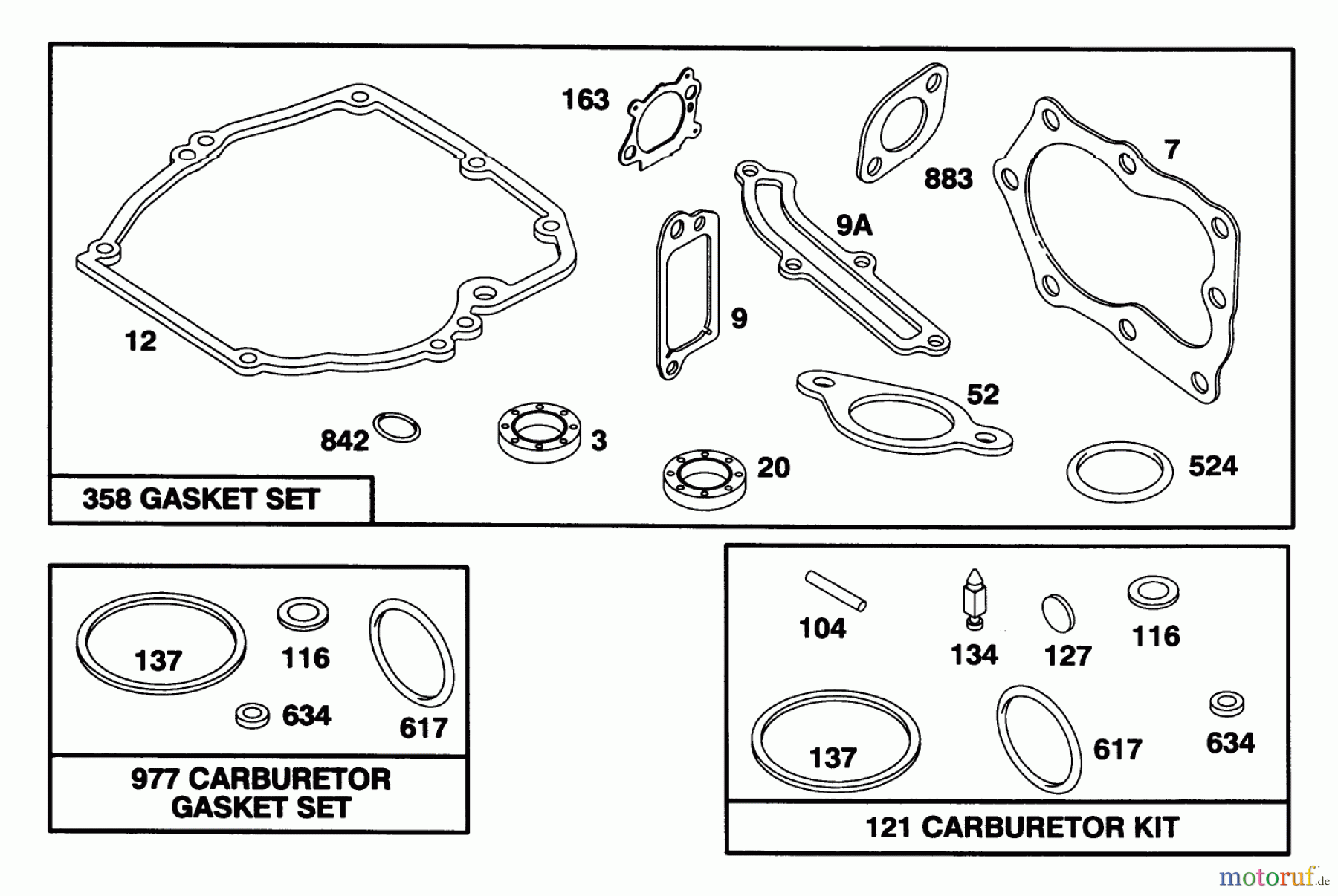 Toro Neu Mowers, Walk-Behind Seite 1 20441 - Toro Lawnmower, 1996 (6900001-6999999) ENGINE BRIGGS & STRATTON MODEL 127802-0640-01 #9