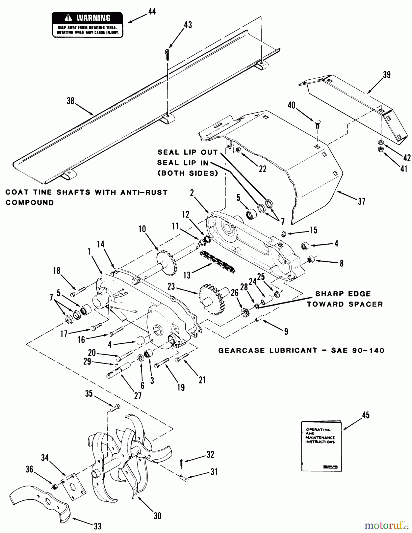 Toro Neu Accessories, Tiller/Cultivator 07-36TL03 - Toro 36